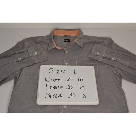 BKE Buckle Men's Large Standard Fit Blue Long Sleeve Button Down Shirt - Picture 10 of 10